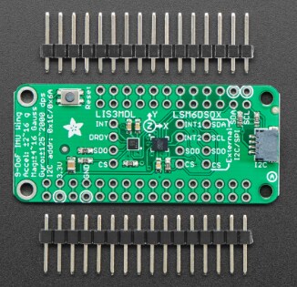 Adafruit LSM6DSOX + LIS3MDL FeatherWing Precision Board